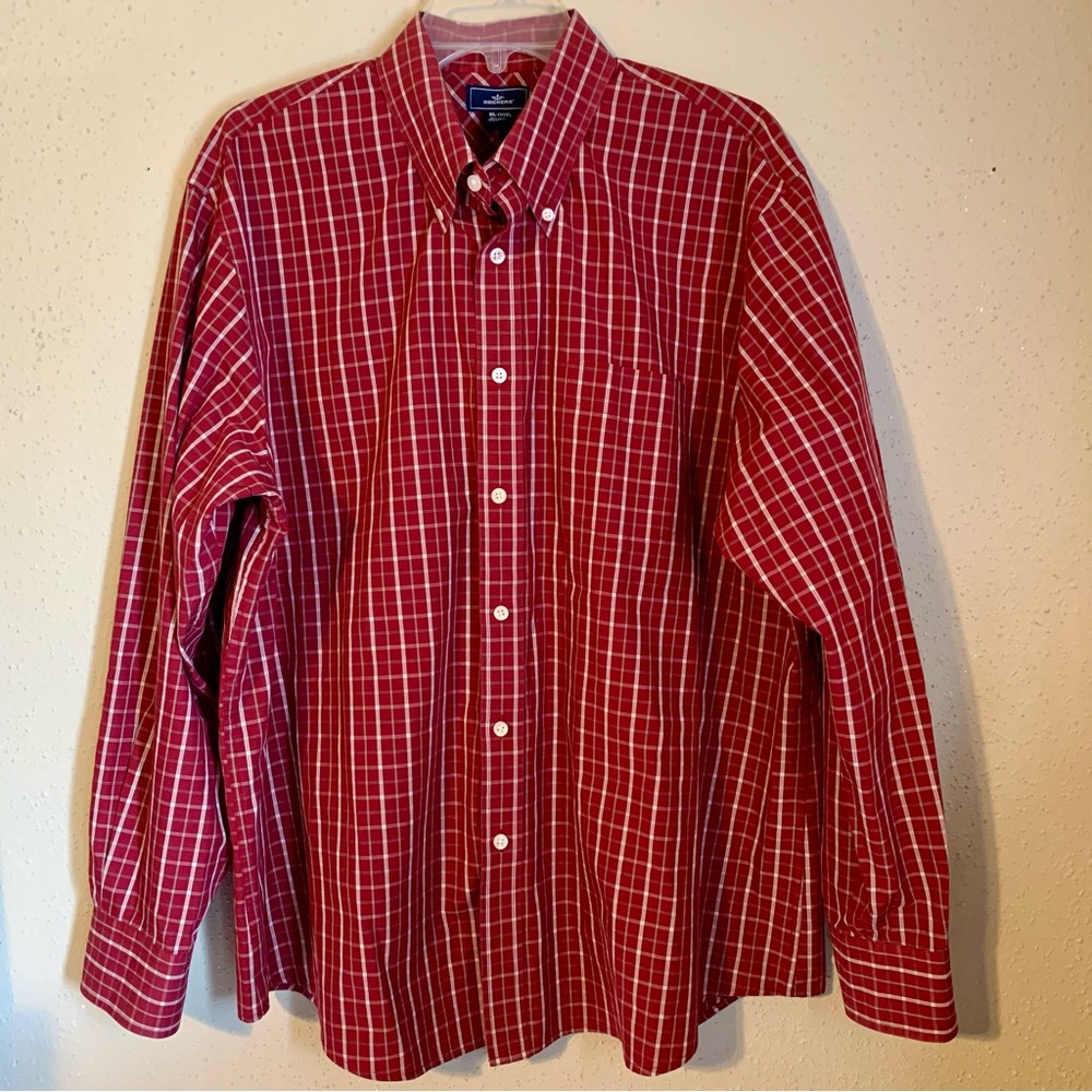 Dockers Long Sleeve Men’s Shirt -XL 17/17.5 - Maroon